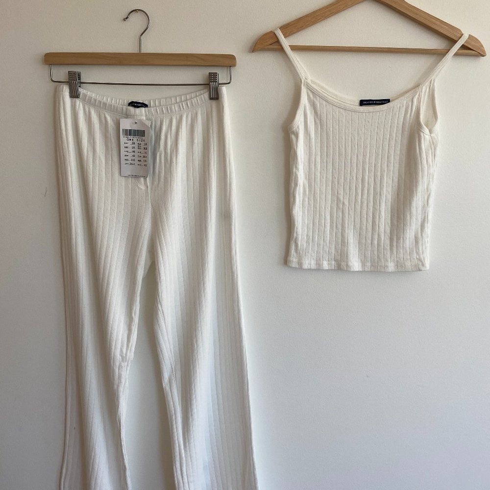 Brandy Melville Skylar eyelet tank with pants